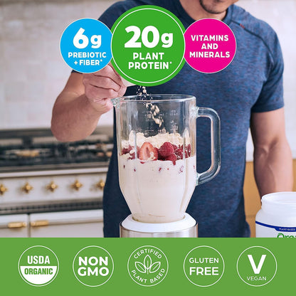 Orgain Organic Vegan Meal Replacement Protein Powder, Vanilla Bean - 20g Plant Based Protein