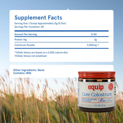 Equip Foods Clean Coffee & Grass Fed Core Colostrum Powder Unflavored