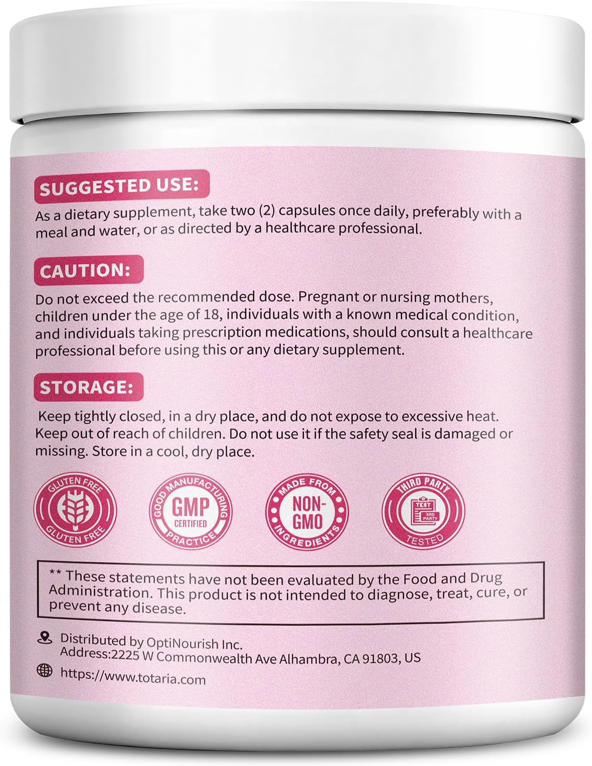 Totaria Women's Cortisol with Hormonal Balance | Stress Relief - Ashwagandha, L-Theanine, Magnesium, Myo-Inositol, Mood, Focus & Sleep Support, PMS* 120 Ct.
