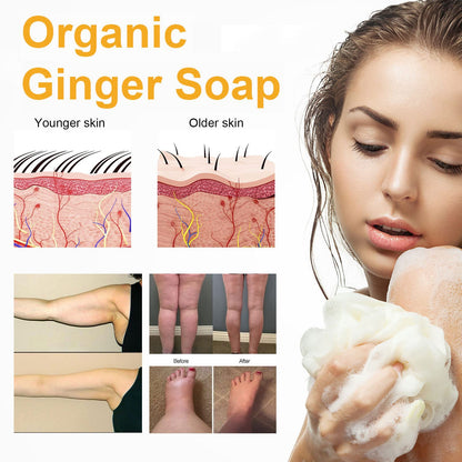 Organic Ginger Soap, Moisturizing Bath Soap, Slimming Ginger Soap, Deep Clean Effectively