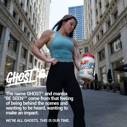 GHOST Whey Protein Powder, Cinnabon - 2LB, 25G of Protein - Cinnamon Roll Flavored Isolate, Concentrate & Hydrolyzed Whey Protein Blend - Post Workout Shakes - Soy & Gluten Free