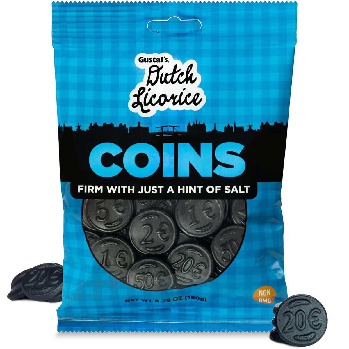 Gustaf's Salted Dutch Licorice Coins - 5.2 oz Bag