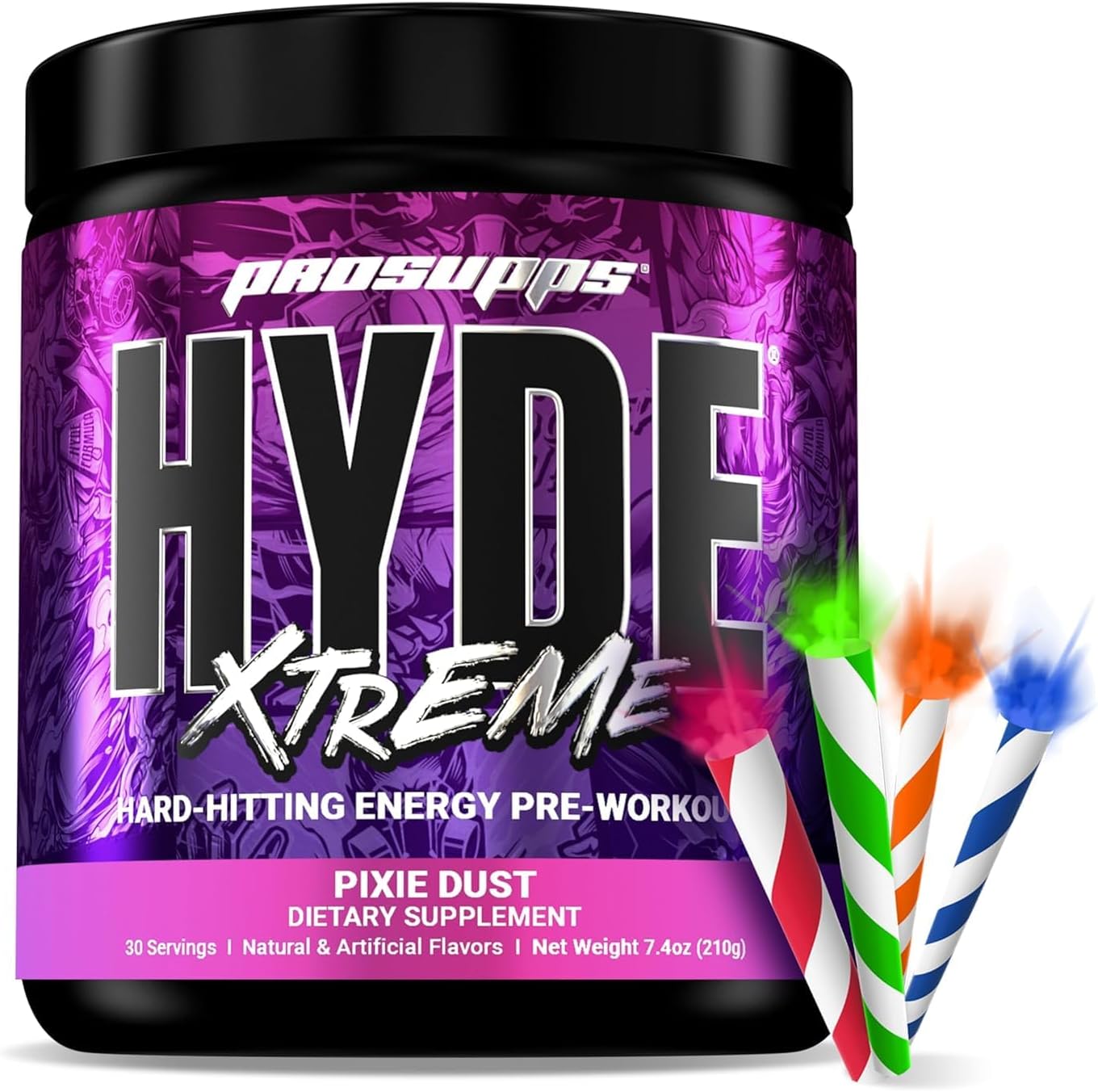 PROSUPPS Hyde Xtreme Hard-Hitting Energy Pre-Workout, Pixie Dust, and Creatine 300 Bundle