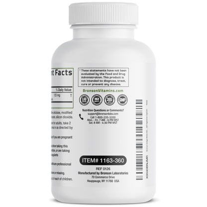 Bronson Ginkgo Biloba Extra Strength Brain & Memory Support 120 Capsules | Vegetarian, Non-GMO, Gluten Free, Soy Free, Memory, Cognitive & Brain Health Support