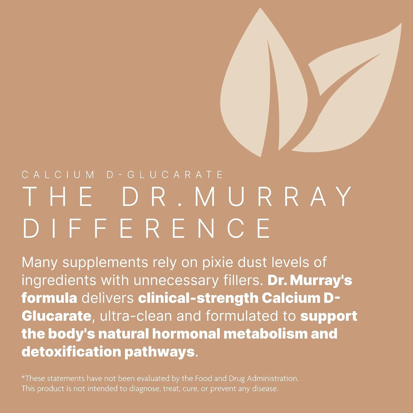Dr. Murray's Ultra Clean Calcium D-Glucarate 500 mg - Supports Estrogen Metabolism | Liver Detox | Hormonal Balance | Vegan Capsules | 30 Count
