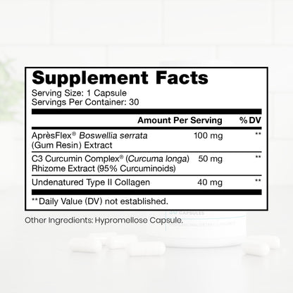 Pure Therapro Rx Boswellia, Curcumin, & Type II Collagen Joint Health Supplement | Made in the USA | Joint Care 30 Capsules, 1-Month Supply