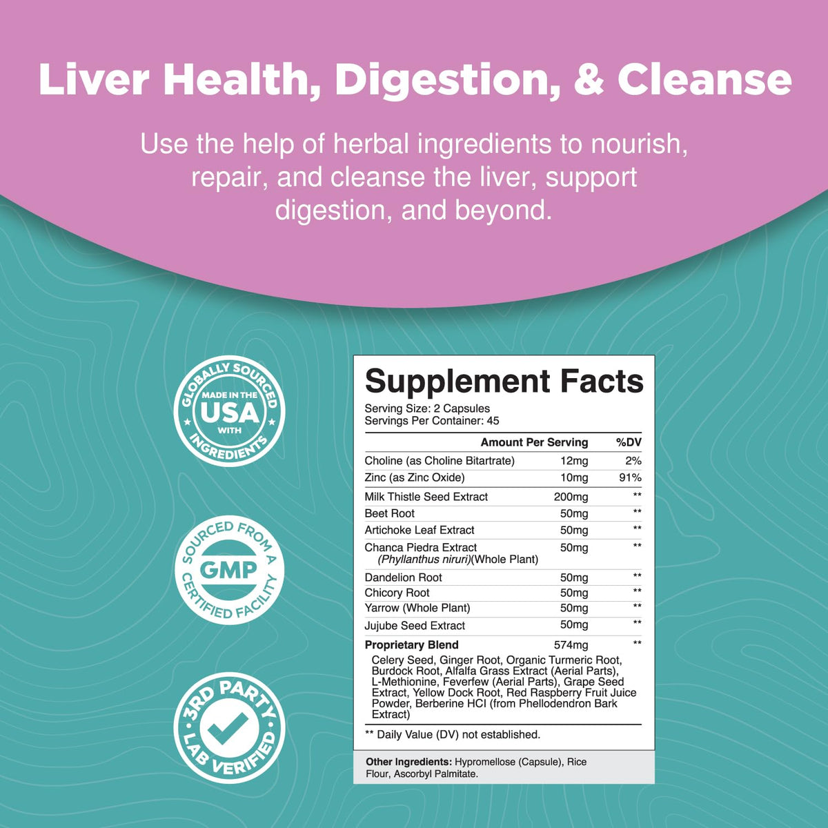 Liver Cleanse Detox & Repair Formula - Herbal Liver Support Supplement