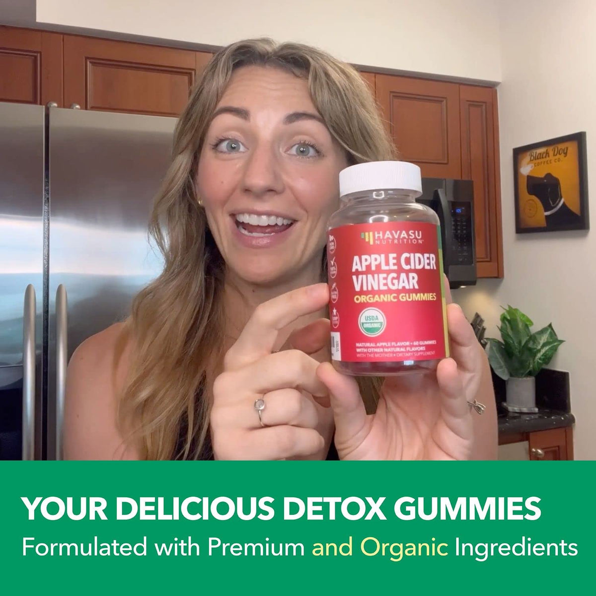 Organic Apple Cider Vinegar Gummies Detox | The Mother Enzyme | ACV Gummy