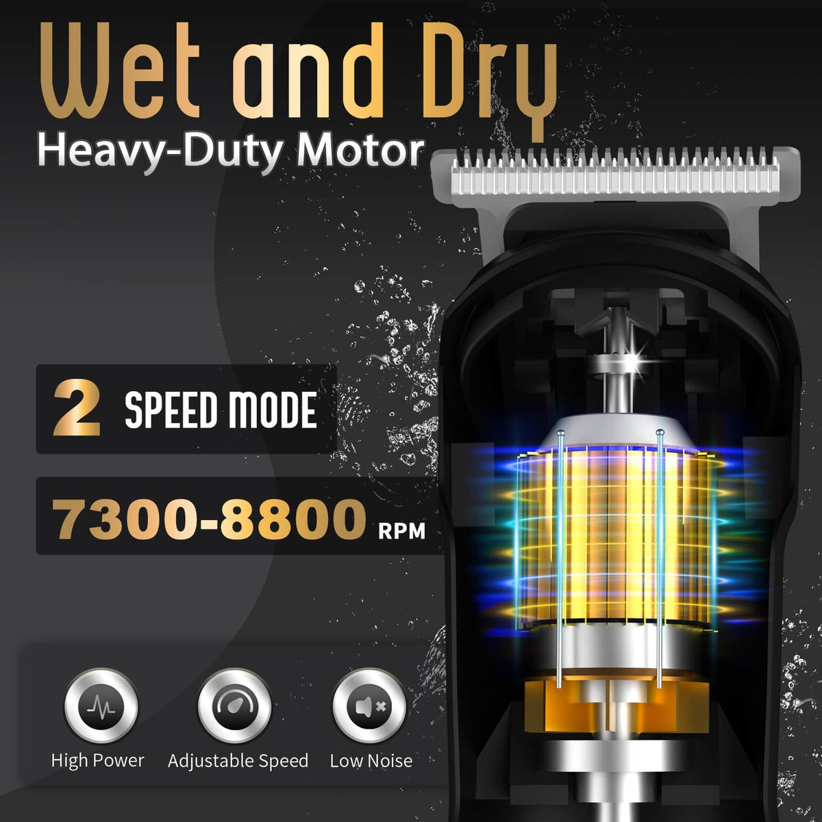 Ufree Beard Trimmer for Men, Waterproof Electric Razor Hair Trimmer, Cordless Hair
