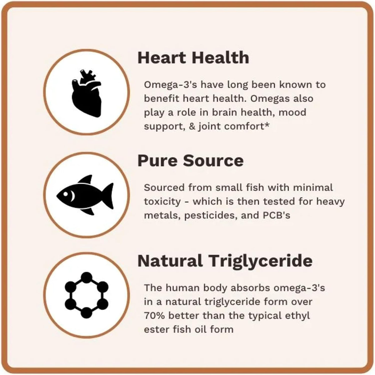 Utzy Naturals Omega-3 Fish Oil | Natural Lemon Flavor | 60 Softgels