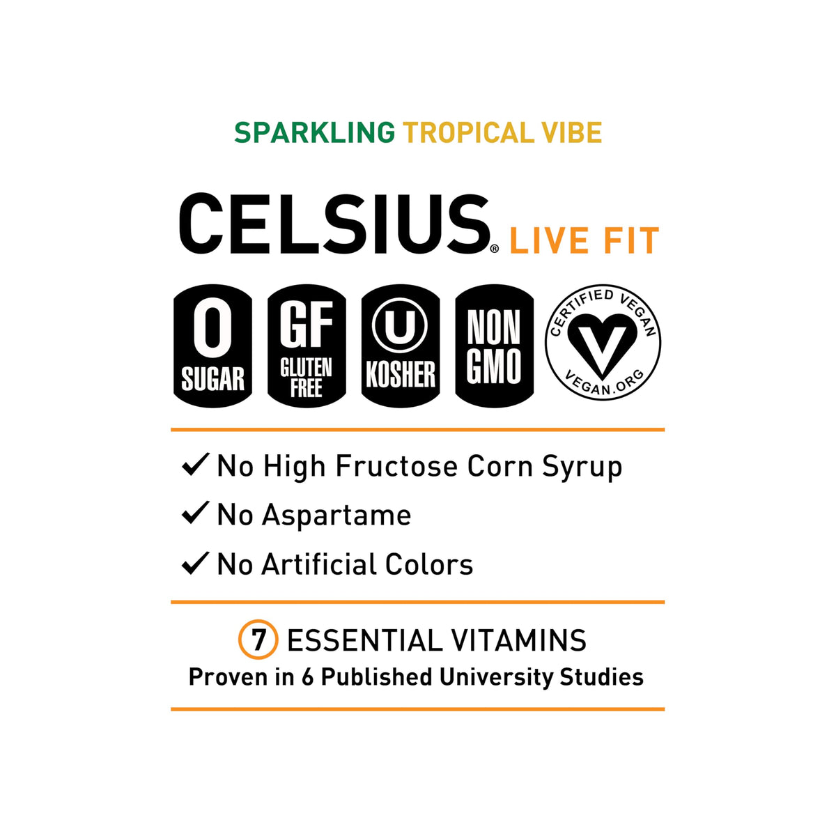 CELSIUS RETRO VIBE Sparkling Sherbet Slush, Sugar Free Energy Drink, 12 Fl Oz (Pack of 12)