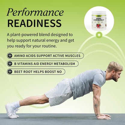Snap Supplements Beet Root Powder Natural Pre Workout for Men Women, 30 SRV | Plant-Based Energy, Nitric Oxide , Blood Flow, & Endurance Support - Clean Pre Workout for Active Adults, Vegan, Sugar-Free