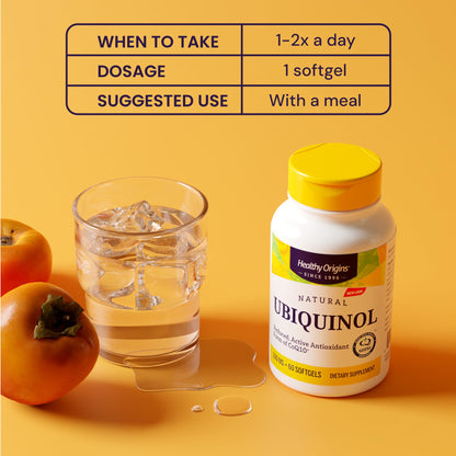 Healthy Origins Ubiquinol CoQ10 100 mg, Kaneka QH, 150 Softgels