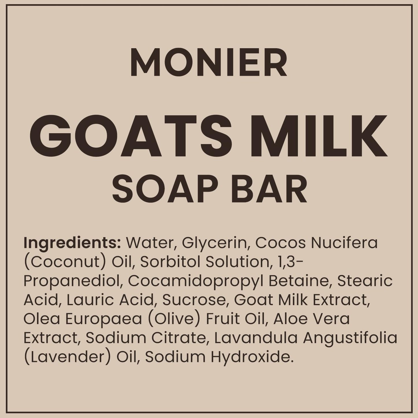 MONIER Goat Milk Soap Bar For Dry & Sensitive Skin - 100% Natural & Organic | Skin Care, Enriched With Shea Butter, Use On Face, Body & Hands, For Men, Women, Kids & Baby (Lavender, 3 Pack)