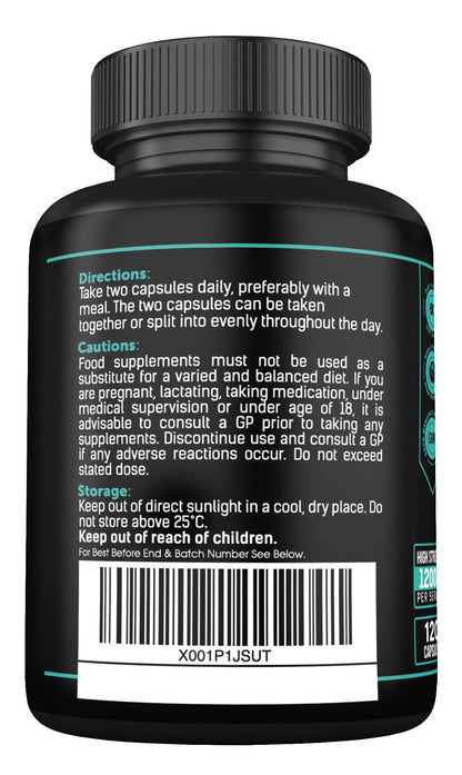 Magnesium Glycinate Supplements & Vitamin B6 - 120 High Strength Capsules