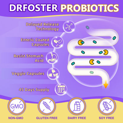 Probiotics for Women & Men Digestive Health，120 Billion CFUs, Prebiotics and Probiotics