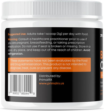 Bovine Organ Powder, Grass Fed Beef Organ Complex with Liver, Heart & Kidney, Primal Multivitamin Whole Food Supplement with Heme Iron, Vitamin A, B12, Folate, Selenium & Zinc, 90g
