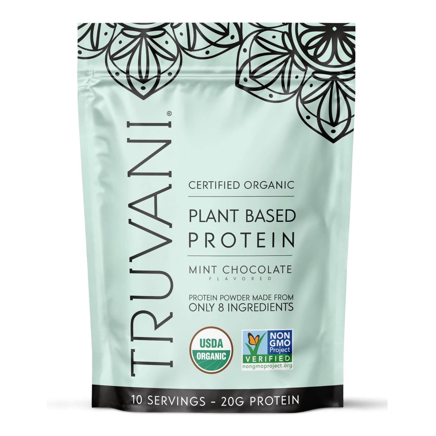 Truvani Organic Plant Based Protein Powder | Vanilla Chai | 10 Servings | Vegan | 20g Pea Protein | Keto | Gluten & Dairy Free | Low Carb | No Added Sugar