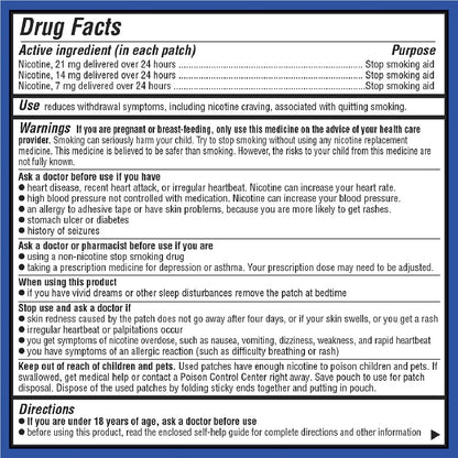 Rite Aid Nicotine Patch Kit, Steps 1 Through 3 to Quit Smoking, 21, 14, 7mg