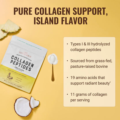 Live Conscious Collagen Peptides Powder - Naturally-Sourced Hydrolyzed Collagen Powder - Hair, Skin, Nail, and Joint Support - Type I & III Grass-Fed Collagen Supplements for Women and Men - 16oz