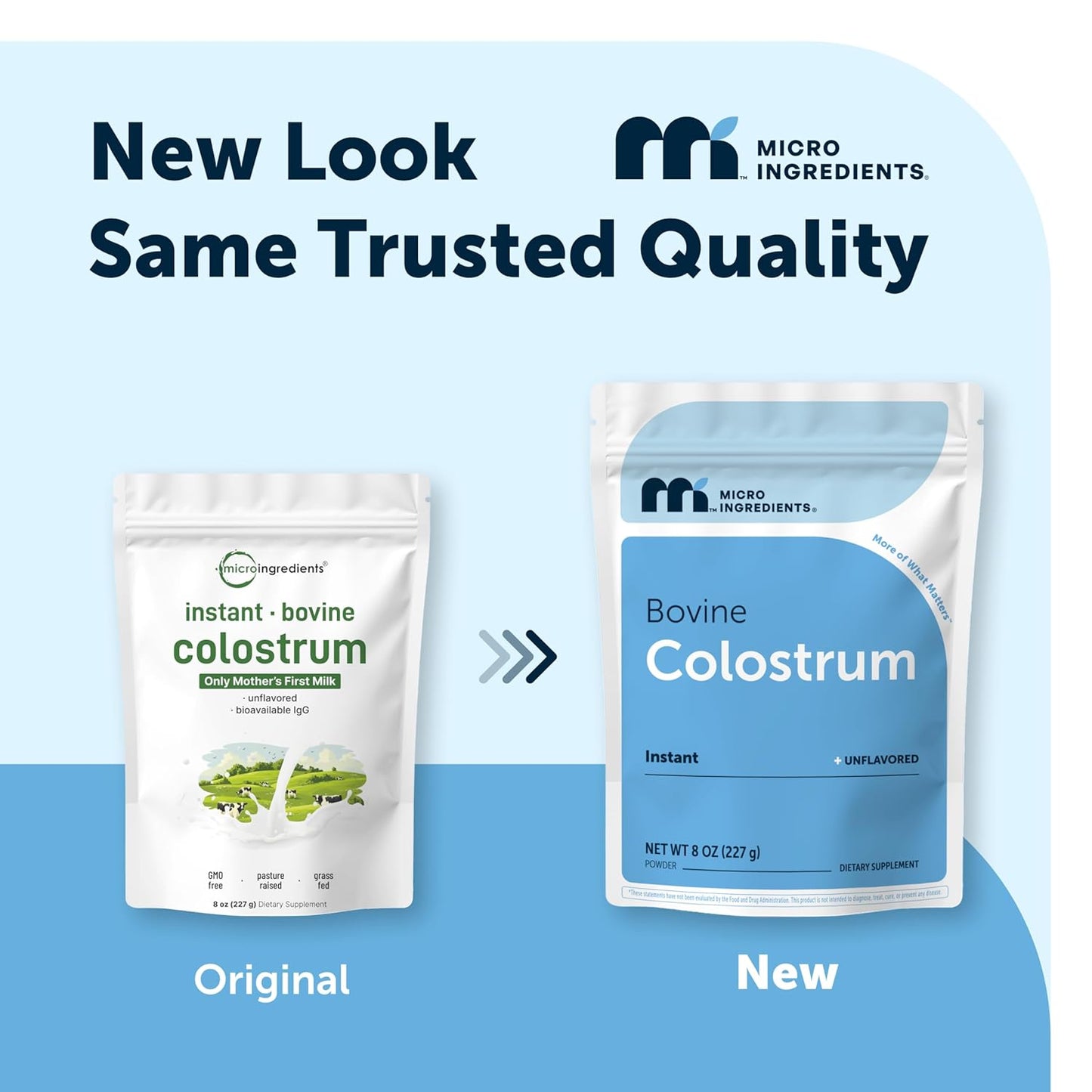 Micro Ingredients Bovine Colostrum Powder, 8 oz | Colostrum Supplement for Women & Men | Unflavored & Instant Dissolve | Non-GMO, Gluten-Free
