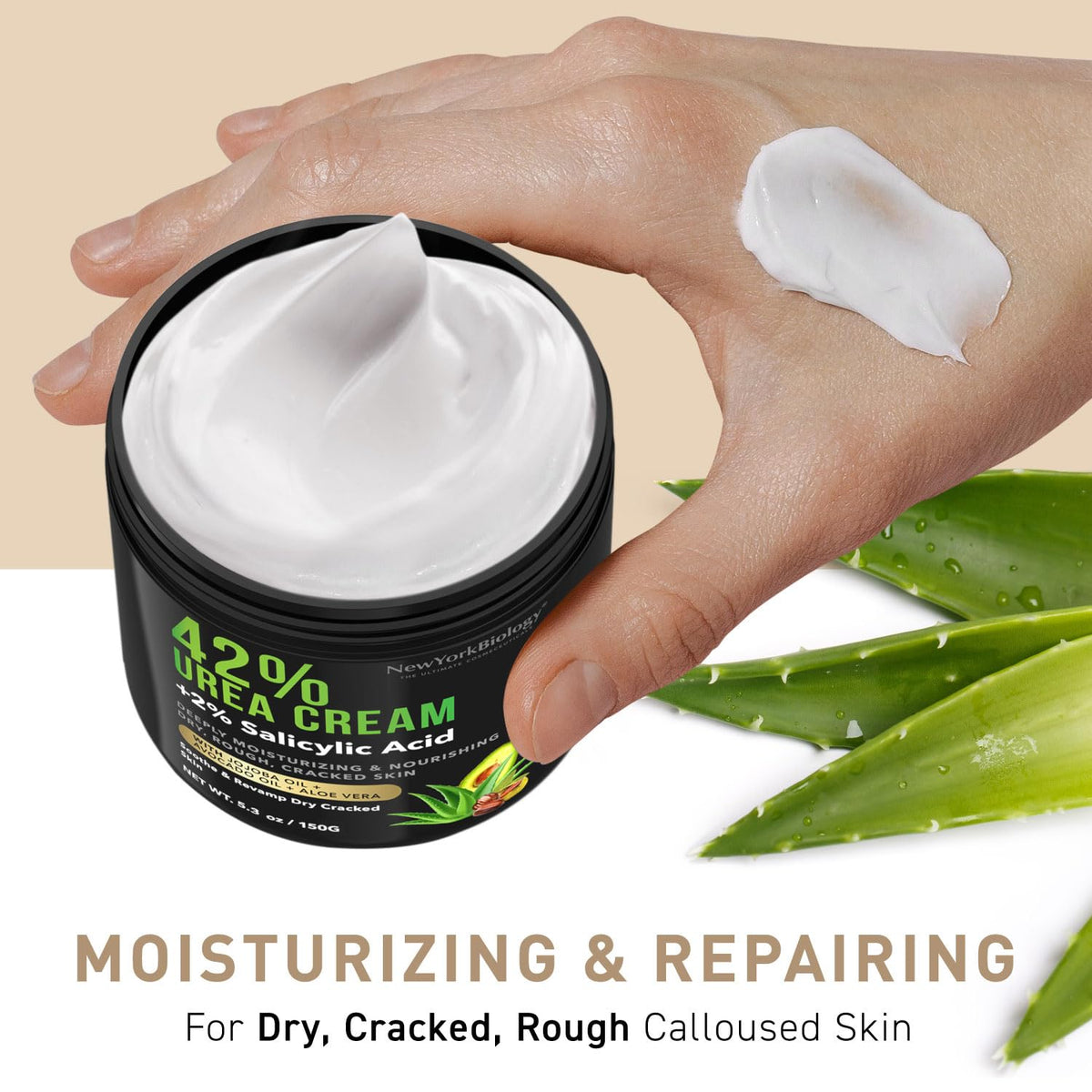 New York Biology 42% Urea Cream with 2% Salicylic Acid - Moisturizing Urea Foot Cream