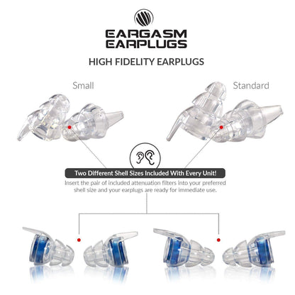 Eargasm High Fidelity Earplugs for Concerts Musicians Motorcycles Noise Sensitivity