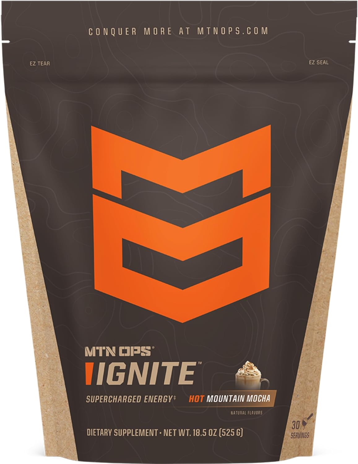 MTN OPS Hot Ignite Focus & Energy Coffee, Mountain Mocha
