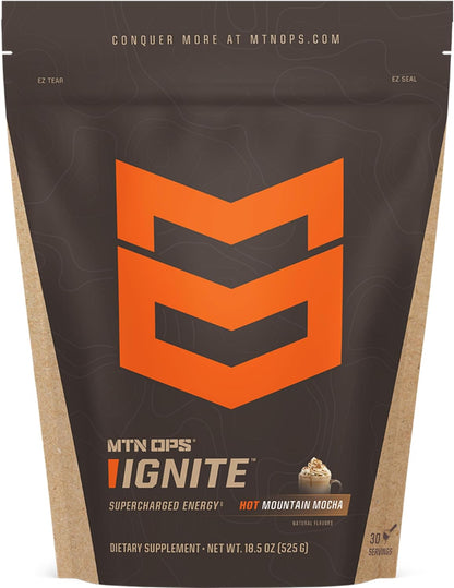 MTN OPS Hot Ignite Focus & Energy Coffee, Mountain Mocha