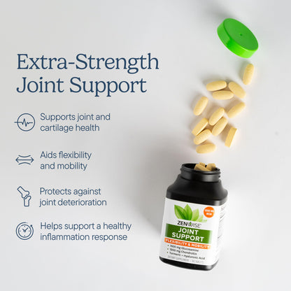 Zenwise Health Joint Support Supplement with Glucosamine Chondroitin MSM, Curcumin & Sulfate - Joint Health for Women & Men - Mobility & Flexibility Support for Knee, Cartilage & Bone - 180 Count | Tablets, 1500mg Glucosamine, 1200mg Chondroitin, 1000mg M