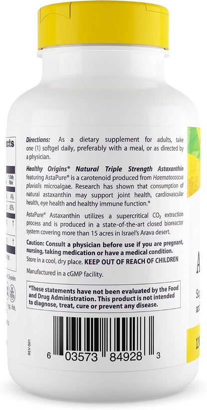Healthy Origins Astaxanthin AstaPure 12 mg, 150 Softgels