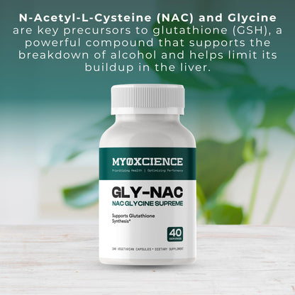 MYOXCIENCE NAC Glycine Supreme | N-Acetyl-L-Cysteine, Glycine, and Taurine Combination (Natural Peach and Pineapple Flavor) (30 Servings)