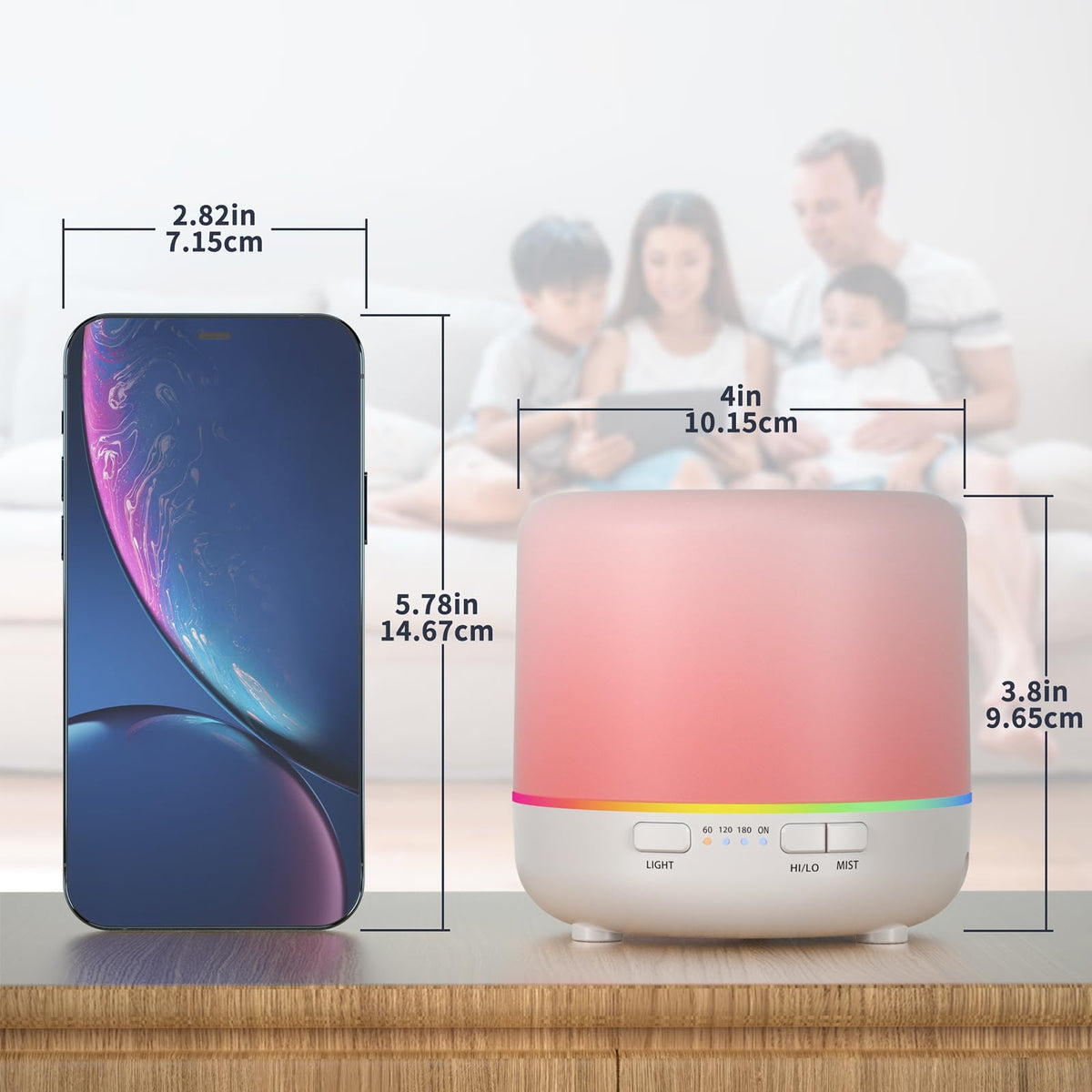 Otheya Scent Essential Oil Diffuser 2 Pack 200 ML Ultrasonic Cool Mist Humidifiers and Aroma Diffuser