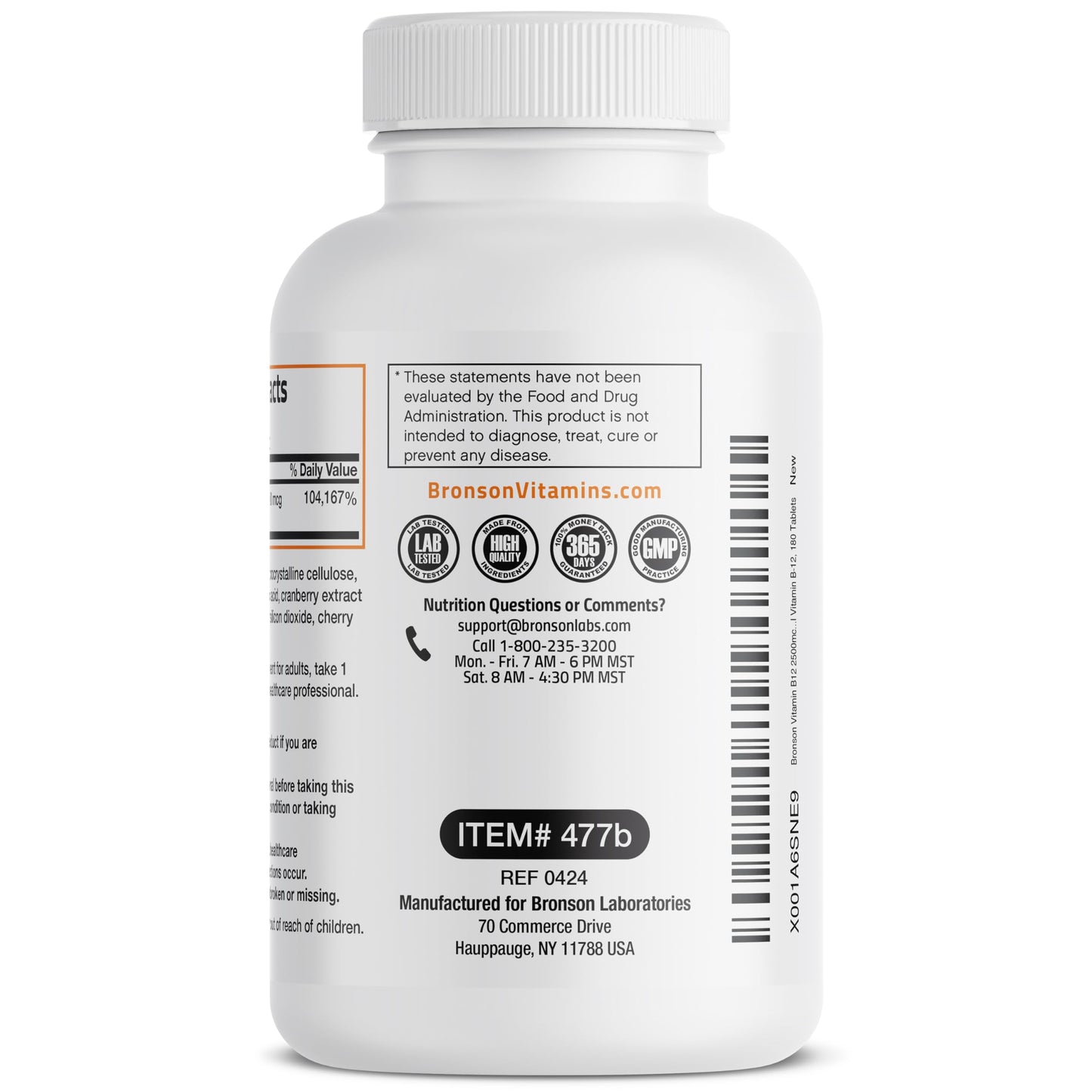 Vitamin B12 2500mcg Shot of Energy Fast Dissolve Chewable Tablets - Quick Release Cherry Flavored Sublingual B12 Vitamin - Supports Nervous System, Healthy Brain Function Energy Production – 90 Count