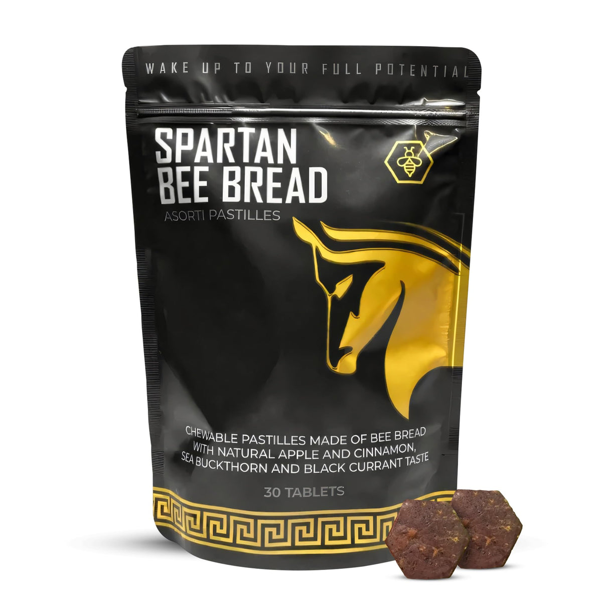 Spartan Bee Bread Chewables Natural Multivitamin | High Absorption Organic Bee Pollen 