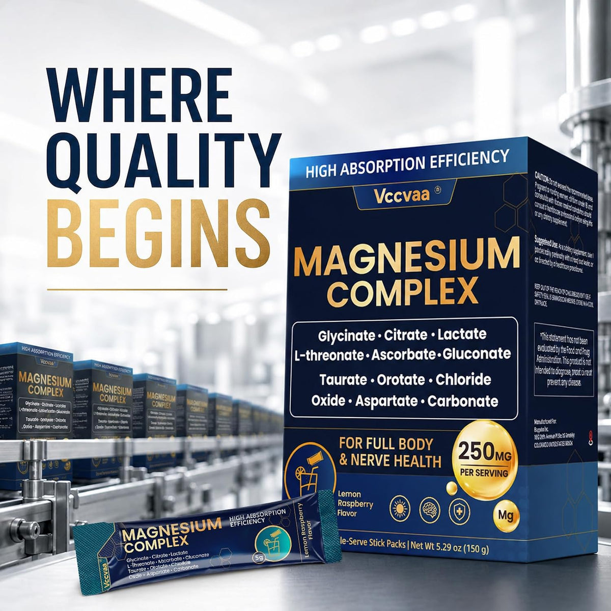 Magnesium High Absorption Supplement | Glycinate, Citrate, Malate, Taurate & More | Sleep Support, Muscle Cramp Relief, Stress (5.29 Ounce (Pack of 1), Magnesium Complex Powder)