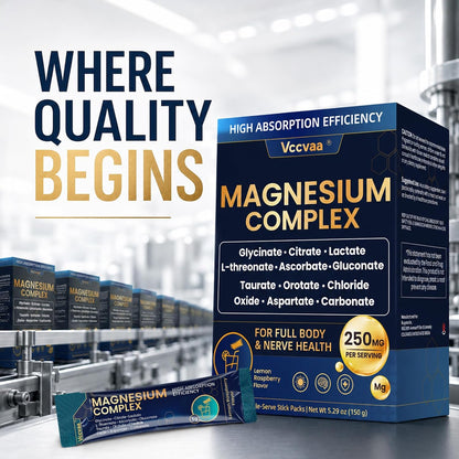 Magnesium High Absorption Supplement | Glycinate, Citrate, Malate, Taurate & More | Sleep Support, Muscle Cramp Relief, Stress (5.29 Ounce (Pack of 1), Magnesium Complex Powder)
