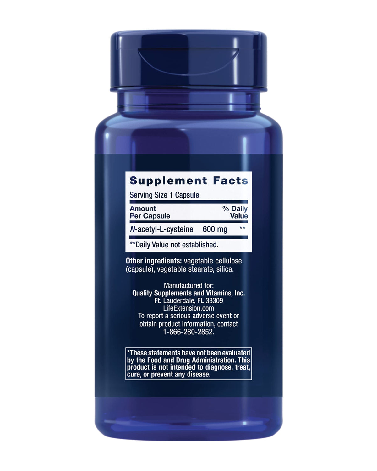 Life Extension N-Acetyl-L-Cysteine (NAC), Immune, Respiratory, Liver Health, NAC 600
