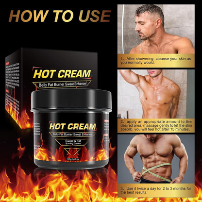 Sweat Cream for Skin, Natural Workout Enhaner Promotes Circulation for Targeted Areas, Support Muscle Warm-up & Skin Tightening, Enhance Exercise Effectiveness, Hot Swaet Cream for Women & Men
