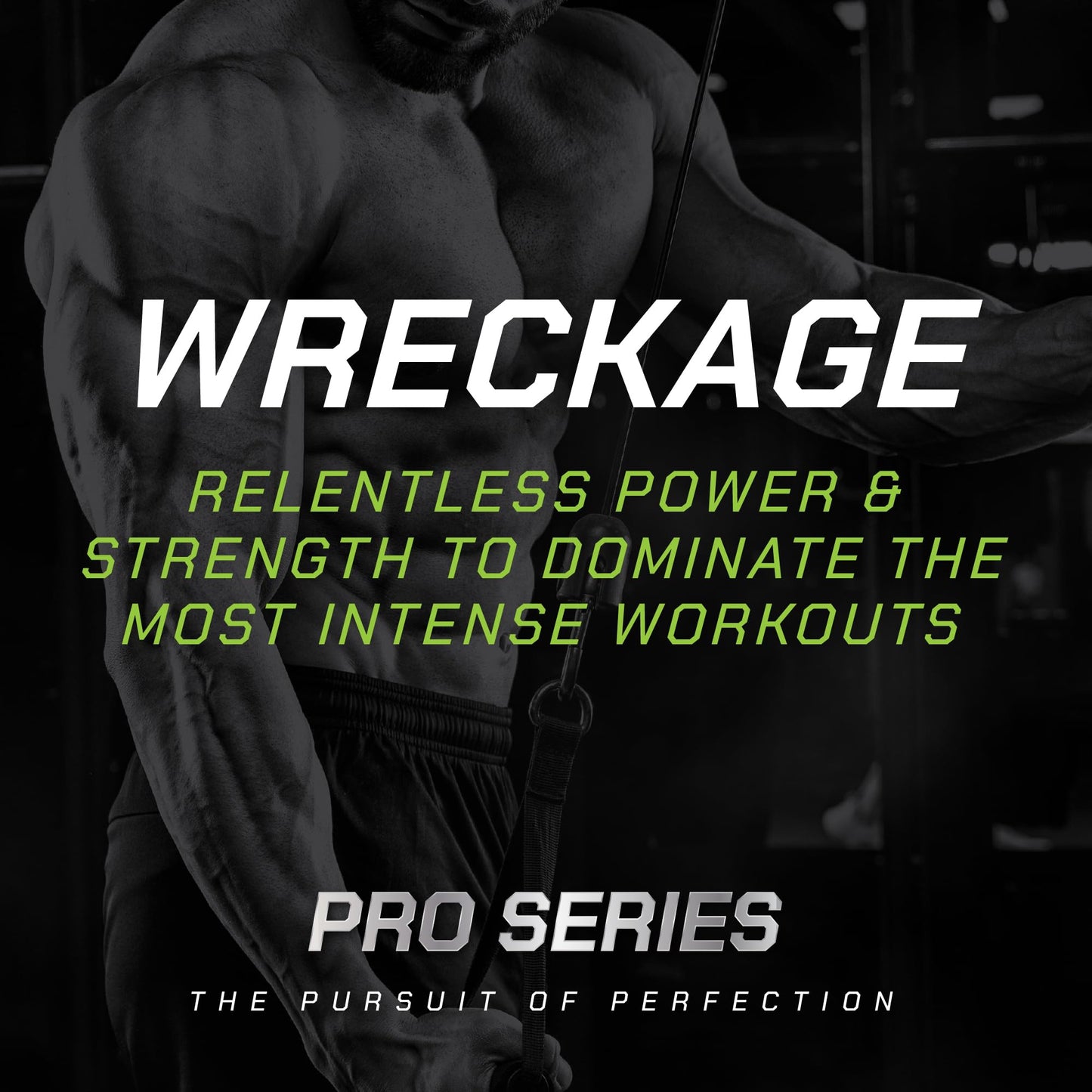 Muscle Pharm Pro Series Wreckage Pre Workout Powder | Professional Grade 8-in-1 Blend for Strength, Pump, Focus & Nitric Oxide Performance | Sour Berry, 15.5 oz, 20 Servings