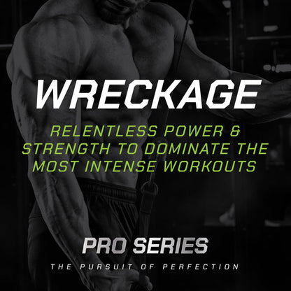 Muscle Pharm Pro Series Wreckage Pre Workout Powder | Professional Grade 8-in-1 Blend for Strength, Pump, Focus & Nitric Oxide Performance | Sour Berry, 15.5 oz, 20 Servings