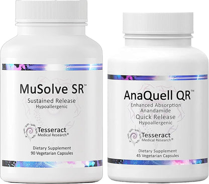 Tesseract Medical Research Ultra Lung and Stress Management, Respiratory Health Support Supplement (90 Capsules) and Stress Relief & Mood Support Supplement (45 Capsules)