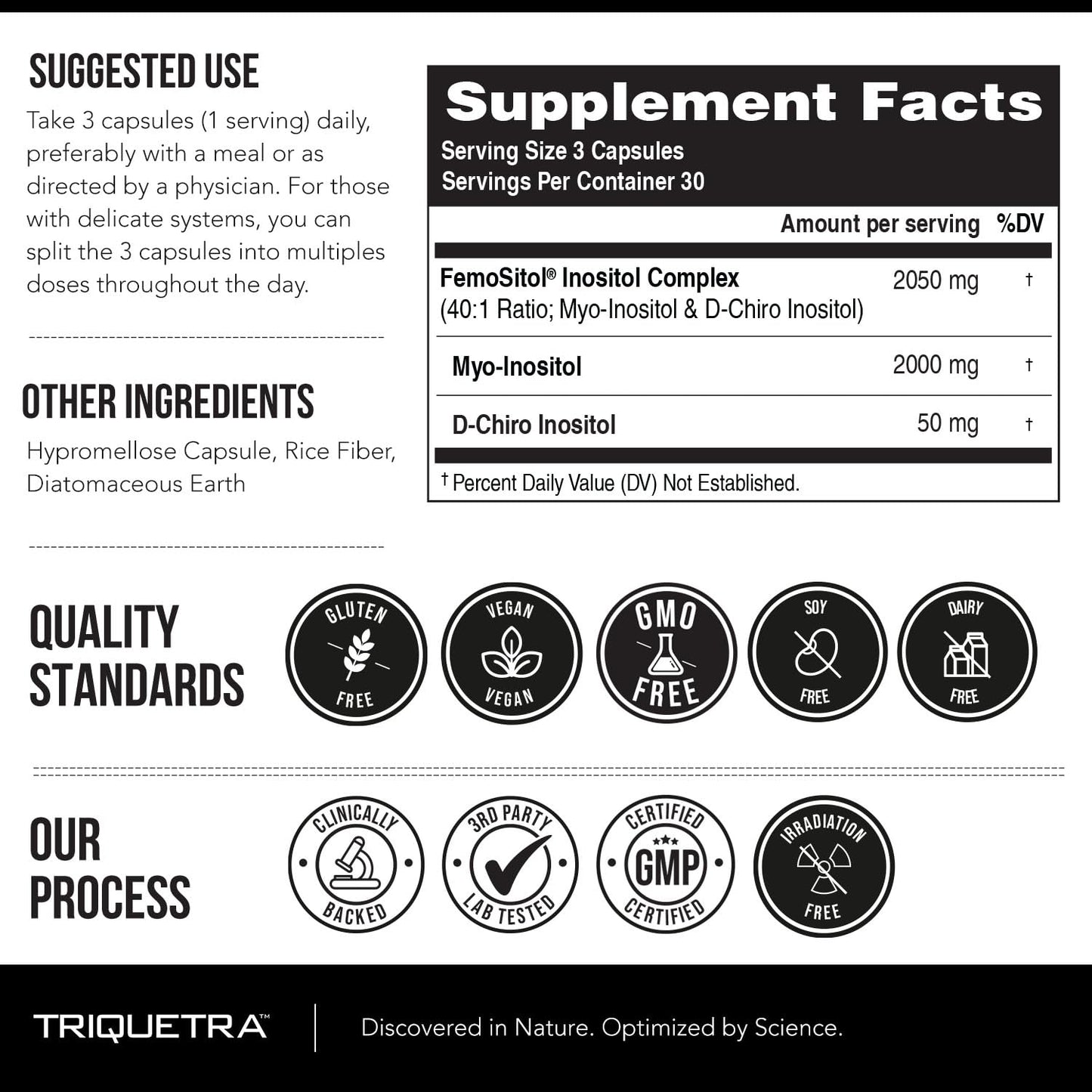 Femositol® Myo-Inositol & D-Chiro Inositol Complex Supplement - Clinically Validated 40:1 Ratio (Vitamin B8)| Hormonal Balance & Healthy Ovarian Function Support (90 Capsules – 30 Servings)