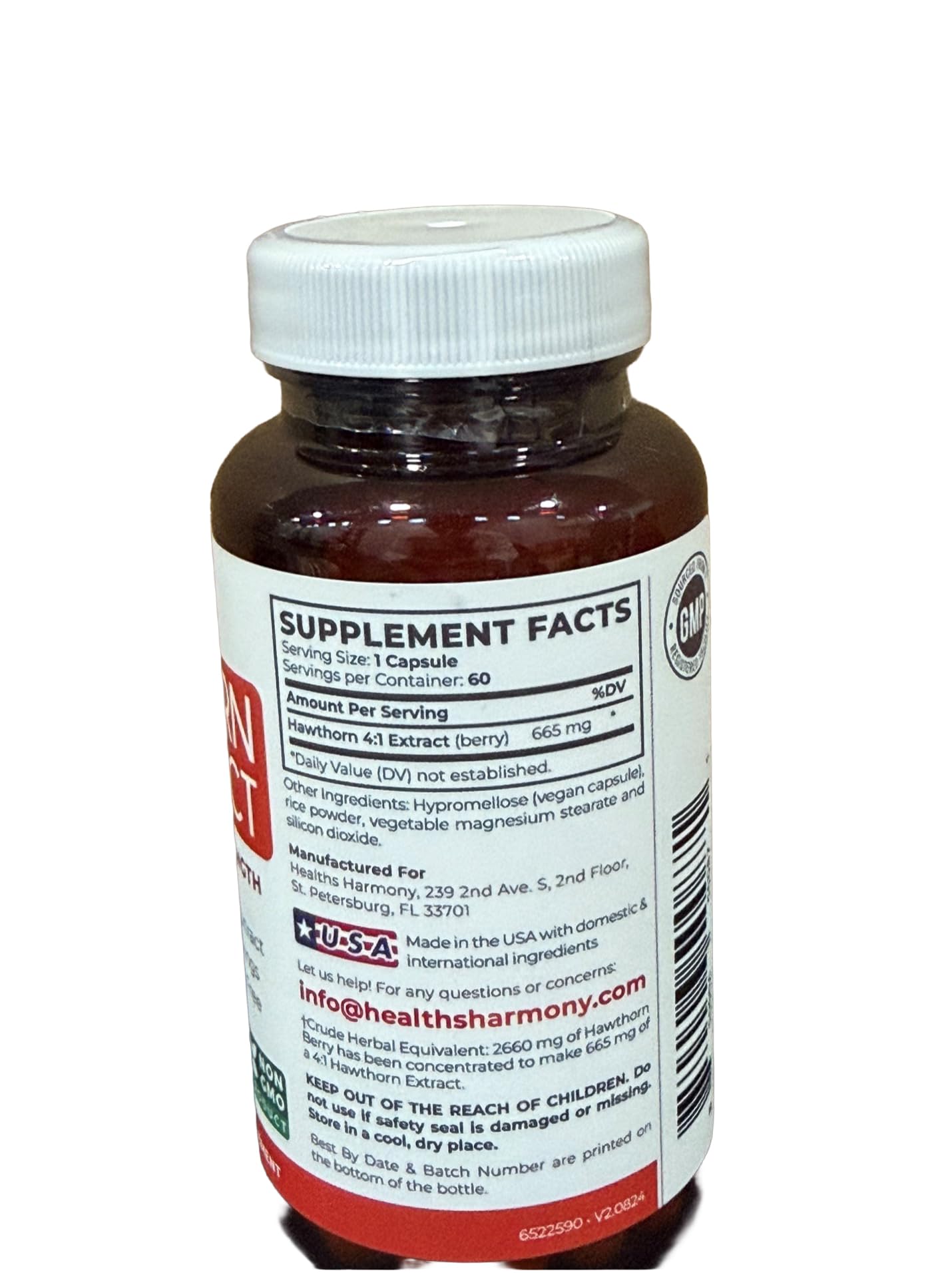 Super Potent Hawthorn Berry Extract Capsules - Hawthorn Berry Supplement Made from Extra Strength Concentrate to Support Heart and Digestive Health - Vegan Non-GMO & Gluten Free (4 Month Supply)