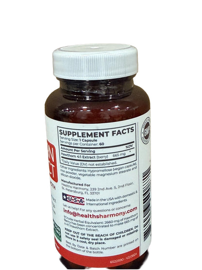Super Potent Hawthorn Berry Extract Capsules - Hawthorn Berry Supplement Made from Extra Strength Concentrate to Support Heart and Digestive Health - Vegan Non-GMO & Gluten Free (4 Month Supply)