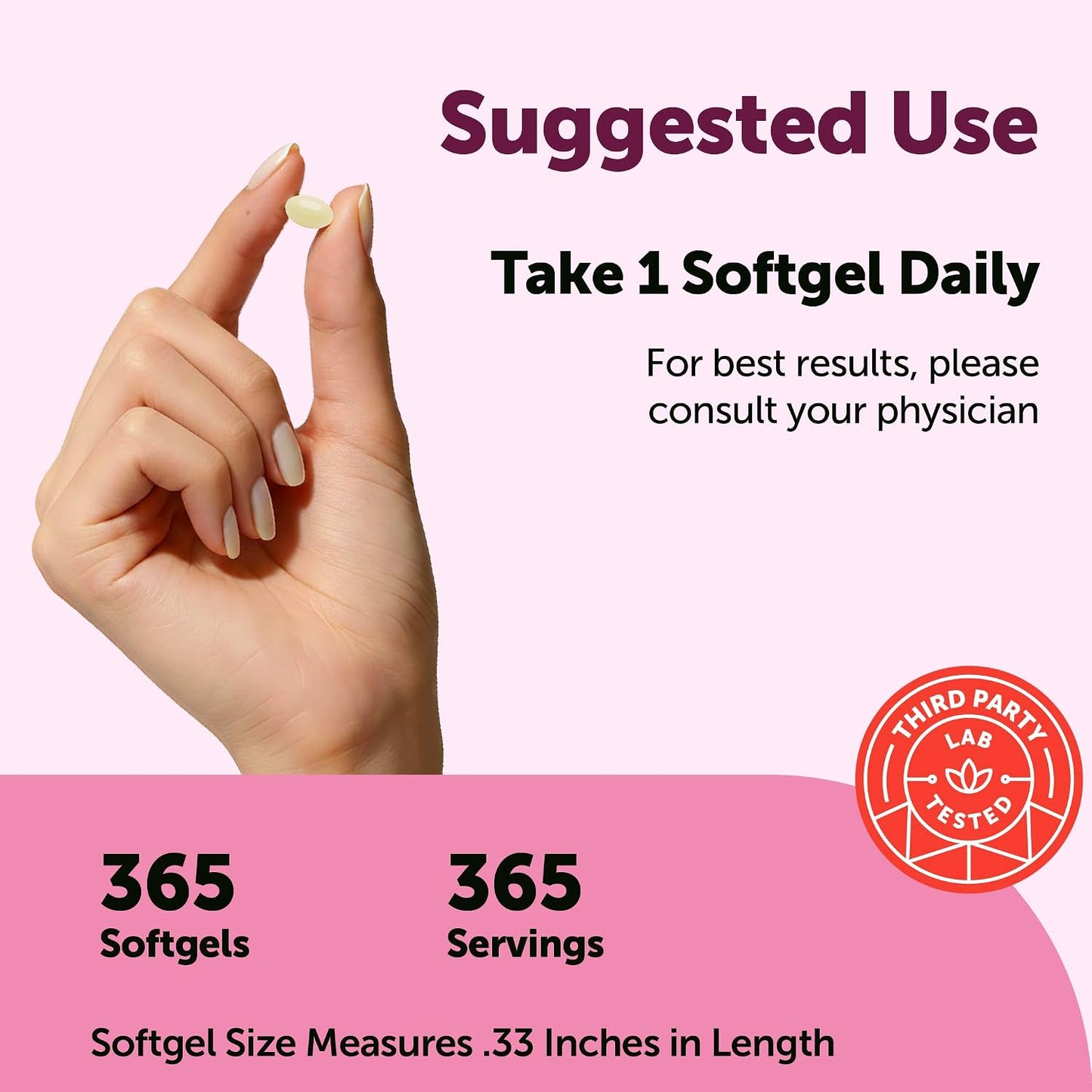 Micro Ingredients Biotin 10,000 mcg with Hyaluronic Acid 25 mg Per Serving | Made with Coconut Oil | 365 Softgels | 1 Per Day | One Year Supply | Non-GMO & Gluten Free