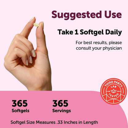 Micro Ingredients Biotin 10,000 mcg with Hyaluronic Acid 25 mg Per Serving | Made with Coconut Oil | 365 Softgels | 1 Per Day | One Year Supply | Non-GMO & Gluten Free