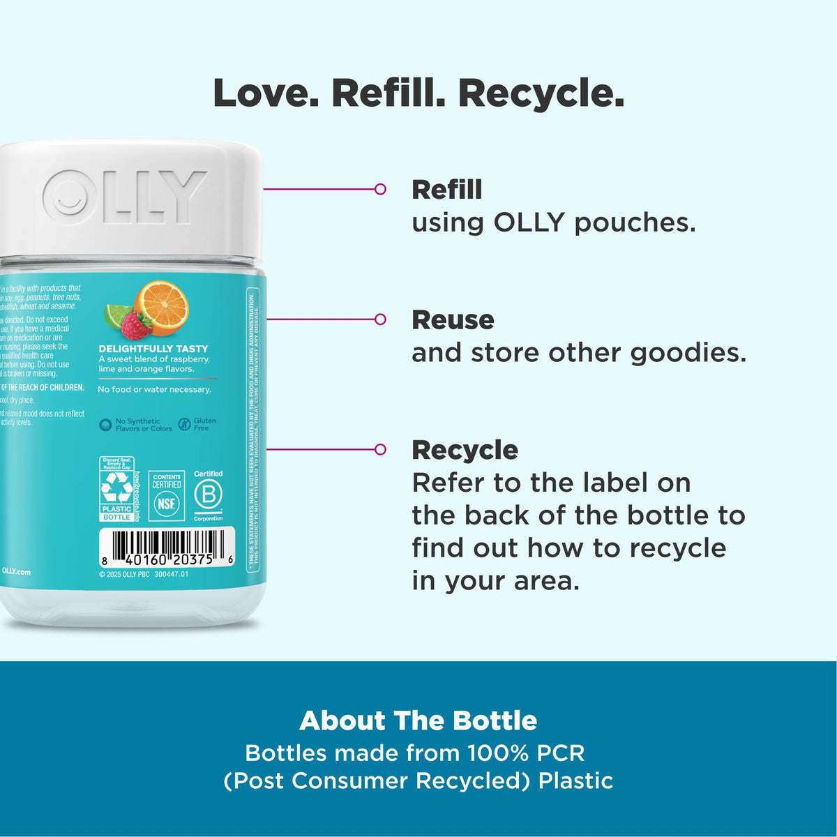 OLLY Kids Chillax, for a Calm and Relaxed Mood,* Magnesium - 50 Count