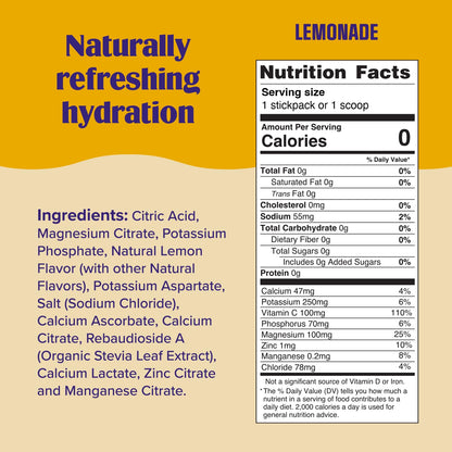 Ultima Replenisher Electrolyte Powder Drink Mix Bundle – Sugar Free – Lemonade, 90 Serving Canister and 20 Stickpacks – 6 Electrolytes and Minerals – Keto Friendly, Vegan, Non-GMO