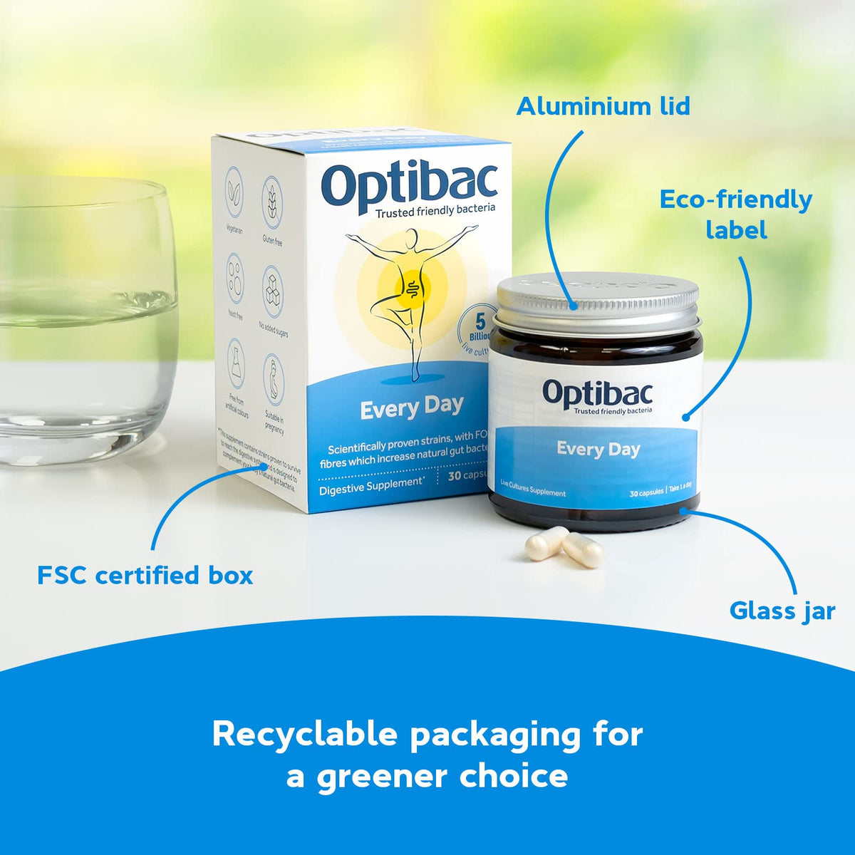 Optibac Probiotics Every Day - Digestive Probiotic Supplement with 5 Billion Bacterial